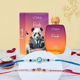 VOKKA Rakhi Gift for Brother –1 Unisex Panda Perfume 100ml with 2 Rakhis | Ocean Eye Rakhi & A Vibrant Raksha Sutar | Raksha Bandhan Combo Set for Bhaiya & Bhabhi-image-99
