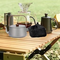 MERISHOPP Camping Kettle 1.1L Outdoor Water Pot for Hiking Climbing Outdoor Activities Grey| Camping Cookware Set | Camping Utensils-image-88