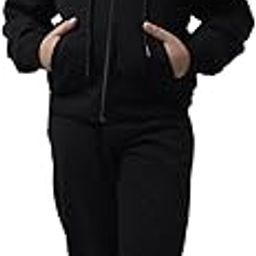 Kids Boys Fleece Hoodie Sweatshirts | Joggers | Tracksuit | Tracksuit Full Sleeves For Boy's Black BTST-2595BK-picture-14