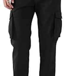 Classic Black Men and Boys Solid Regular Fit Cargo Pants Men's Cargo Pants Trousers for Men Multi-Pocket Work Outdoor Military Style Loose Fit Lightweight Quality Comfortable-image-21