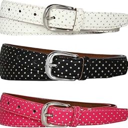 Combo of 3 Polka Dot Print Casual Sleek Belts For Women/Girls-image-44