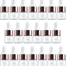 MERISHOPP 20Pcs Dropper Bottles Squeezable for Cosmetic Packaging Eye Liquid Dropper 1ML-image-4