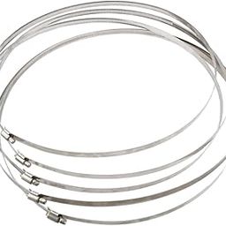 5 Pcs 15.7inch/400mm(Hoop diameter Max) Stainless Hoop Steel Hose Clips Duct Clamps Adjustable Worm Drive Hose Clamp For Inline Duct Fan Hydroponic Duct Hoop-image-84