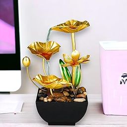 HOME ELEMENTS Water Fountain for Home Decor, Tabletop Indoor Desktop Showpiece Fountain for Living Room Bedroom Office Housewarming Gift Meditation Relaxation Zen Water Fountain - 15x13x24cm (FT-01)-image-31
