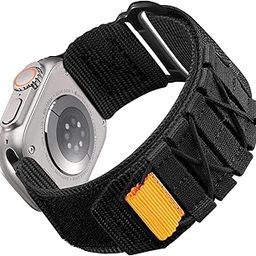 Zitel® Band Compatible with Apple Watch Ultra Wide Nylon Rugged Sport Strap for Men, for iWatch Ultra 2 / Ultra 49mm 46mm 45mm 44mm, Series 10 9 8 7 6 5 4 3 SE-16