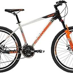 Cambio Milan 26T MTB Aluminium Frame, Threadless Mech Lockout Suspension, Shimano Rapid Fire 21s Gears Matt Silver/Black Two Tone-image-37