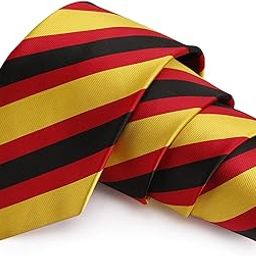 peluche Impressive Yellow, Red & Black Colored Microfiber Necktie for Men-picture-0