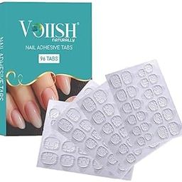 Double-sided Nail Adhesive Tape Sticker, False Nail Glue Jelly Gel Tape Adhesive Tapes Nail Glue Transparent, Flexible Adhesive Fake Nails Tabs | 96 PCS (Pack of 1)-19