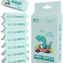 GOPIKRISHNA Travel Mini Wet Wipes, 8 Packs of 8 Individually Wrapped, Alcohol-Free, Hypoallergenic, for Hands and Face-image-26