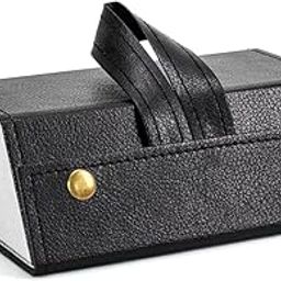 3-Slot Foldable Leather Sunglasses Travel Organizer Case Eyeglasses Storage Box for Protective Glasses Multiple Hanging Eyewear Holder Display-picture-14