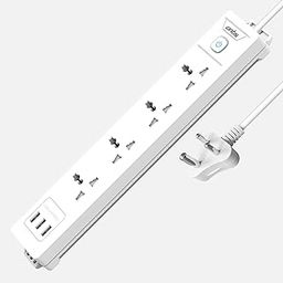 Artis AR-4SS-USB 4 Universal Sockets & 3 USB with Single Switch Surge Protector White-25
