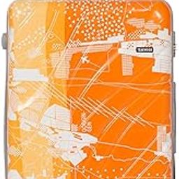 Teakwood World Small 75 cm Check in Size Trolley Bag Polycarbonate 360 Degree 8 Wheels Luggage Bag with TSA Lock, Adjustable Handle Trolley Bags for Travel, Suitcase for Travel | Orange-image-8