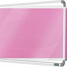 YAJNAS Notice Board 2x3 Feet with Acrylic Door/Cover, Bulletin Board, Noticeboard for Study Room, Office, School & College - Lockable, Pin-up Display Board, Soft Board (Pink)-image-4
