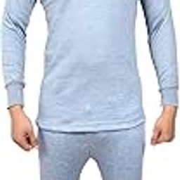 Men Round Neck Light Blue Thermal Top (Size -75)-image-88