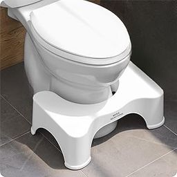 HEVEA Plastic Squat W/Potty-Shotty Toilet Step Stool Anti-Skid, Squatting Like The Indian Style,W/Angular Leg Position On Western Pot, For Kids & Adults 19 Cm Height (Model-1)-image-96