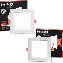 Sturlite Eco LYF 15W (3 in1) Square LED Downlight| Warm, Neutral & Cool White Color Temperature| 1200 Lumens with CRI Tech for Various Ceiling Types and Rooms - (Pack of 2)-image-46