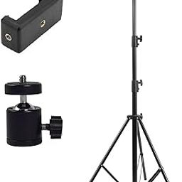Casewilla Lightweight & Portable 7 Feet Aluminum Alloy Studio Light Stand for Videos|Photo Tripod (Black, Supports Up to 10000 g)-22
