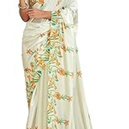 Women’s Tricolor a freedom statement Independence Day Special Saree Chinnon Satin Fabric with Matching Blouse Piece-image-21