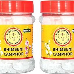 Shri Ganesh Premium Camphor Bhimseni Camphor 200G - (100G X 2 Jars, 200 Gram)-20