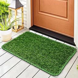 Status Contract Braided Artificial Grass Mat, Floor Mat, Door mat Natural Green - Doormat (12 X 18)-22
