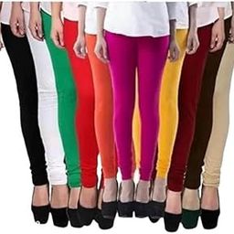 Fashion Viscose Lycra Fabric Leggings for Women Multi Color Combo Pack of 10 | Color Black,White,Green,Red,Orange,Pink,Yellow,Maroon,Brown,Begie-4