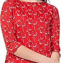 Orange Duck Print Fabric American Crepe Top Regular Fit-picture-10