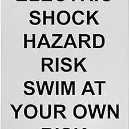 Electric Shock Hazard Risk Swim At Sign, 8.5 x 11 in" OSHA Compliant Swimming Pool Sign, Weatherproof Plastic, UV resistant & Easy-to-Read Signage-image-39