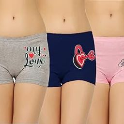 Women's Cotton Boyshorts | Women Panties (Pack of 3) (L, Pink-Blue-Grey) (WG-VZW1-FPAF_PT)-image-24