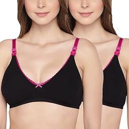 Organic Cotton Bamboo Nursing Bra for Women I High Coverage Feeding Bra Without Padding I Lace Trim Maternity Innerwear with Wire Free Design-image-58