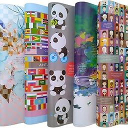eVincE Wrapping Paper - Pack of 5 Large Gift Packing Paper with 28" x 20" - Multi Occasion Gift Paper for Diwali, Birthday, Wedding, Party Decor - Premium Recyclable Gift Wrapper with Fun Facts-image-14