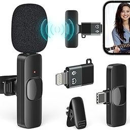 VELOCIOUS® Wireless Lavalier Microphone | Type-C & Lightning Connector | Noise-Canceling Collar Mic for YouTube, Video Recording, Live Streaming, Interviews & Podcasts | Plug & Play (Black)-26