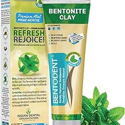 Bentodent Toothpaste - Natural Toothpaste For Entire Family Incl Kids - Your Daily Oral Detox, Cleanse & Remineralize - SLS Free, Fluoride Free (Premium Mint)-30