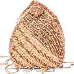 Small Bridal Potli Bag with Heavy Bead Embellishments | Handcrafted Ethnic Clutch Purse for Weddings & Festivals | Traditional Indian Partywear Potli for Women & Bridesmaids-image-38