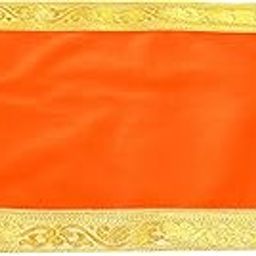 PRIYAKANT SAFAWALA Premium Plain Velvet Pooja Aasan for God Idol/Chowki/Temple/Home Mandir and Special Ganesh Chaturthi Festival All Gods Vastra Use It, [Size, 12X18 Inch, Orange]-image-95