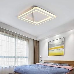 Prolux 36W Dimmable LED Ceiling Light - 4000LM High Brightness, Versatile Modern Flush Mount for Kitchen, Bedroom, Hallway | Square Design | Colour-Gold-15