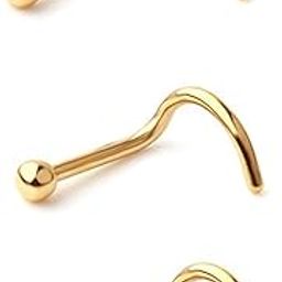 18k Gold Plated 92.5-925 Sterling Silver Nose Pin Combo Set for Women Girls-0