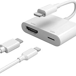 Lightning to Digital AV HDMI Adapter Converter, 1080P HD Video Sync Screen Connector Cable Port Compatible with iPhone 14 13 12 11 XS XR 8 7 iPad on TV Projector Monitor No Power Needed-16