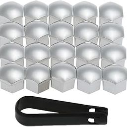 ATORSE® 20Pcs Universal 17Mm Wheel Nut Covers Lug Nut Caps Screw Protector Silver-image-51