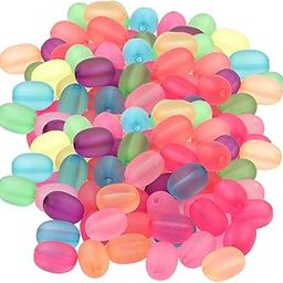 Oval Beads Rubber Safety Jewelry Making Earring Acrylic Loose Bead Charms-20