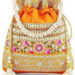 Adha Ishq Yellow Potli Bag-image-10