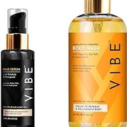 VIBE Gotukula Fenugreek Hair Serum 50ml with Aqua Citrus Body Wash 300ml Combo Pack of Hair Serum and Body Wash-image-38