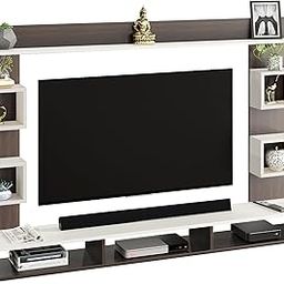 FURNEASER Martin Engineered Wood Wall Mount TV Unit/TV Stand/TV Cabinet/TV Entertainment Unit/Set Top Box Stand (Wenge & White) (Ideal for 55 Inch) (D.I.Y)-image-29