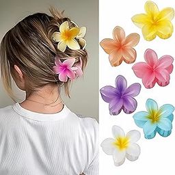 6PCS large flower hair clips women colorful claw clips set strong hold hair grips for thick hair cute floral accessories non slip lily design multicolor hair claws stylish girls hair clips party gift travel everyday use-image-84