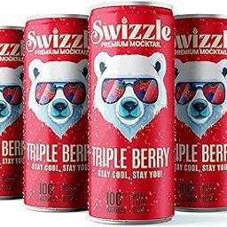 Swizzle Triple Berry | 100% Natural Berry Blend | Premium Carbonated Beverage | 250 ml (Pack of 4) Can | Rich in Antioxidants | Sip or Mix Cocktail-image-46