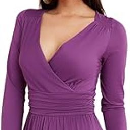 Women’s Wide-Leg Jumpsuit | Long Sleeve Formal Jumpsuit with Front Pleating Detail | Elegant Pull-On Style in Soft Polyester Fabric-image-63