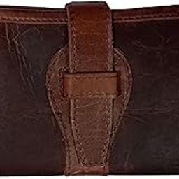 Women's Bifold Wallet Ladies Casual Card Case Holder Brown Clutch Genuine Leather Slim Purse (A)-45