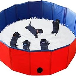 Yorten Foldable/Collapsible and Portable Outdoor Strong PVC PET Dog Bathing TUB Pool for Pets Dogs Puppies Cats and Kids-RED 80 * 20cm-21