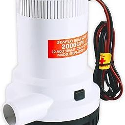 Seaflo 2000 GPH 12V Boat Marine Plumbing Electric Bilge Pumps (Multicolour)-image-9