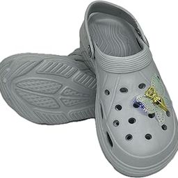 Women's Clogs with Butterfly Applique, Wave Design-picture-32