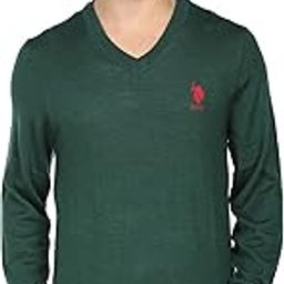 MenRibbed V-Neck Solid Sweater-image-15